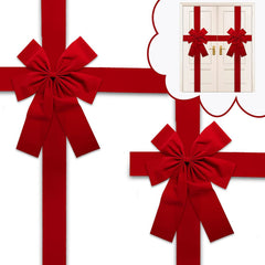Christmas Door Hanging Bow Ribbon